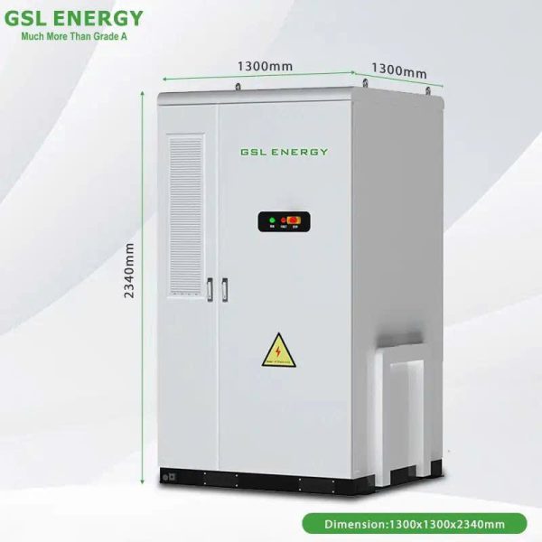Hệ thống lưu trữ pin năng lượng mặt trời làm mát bằng chất lỏng GSL Energy 125kW / 418kWh