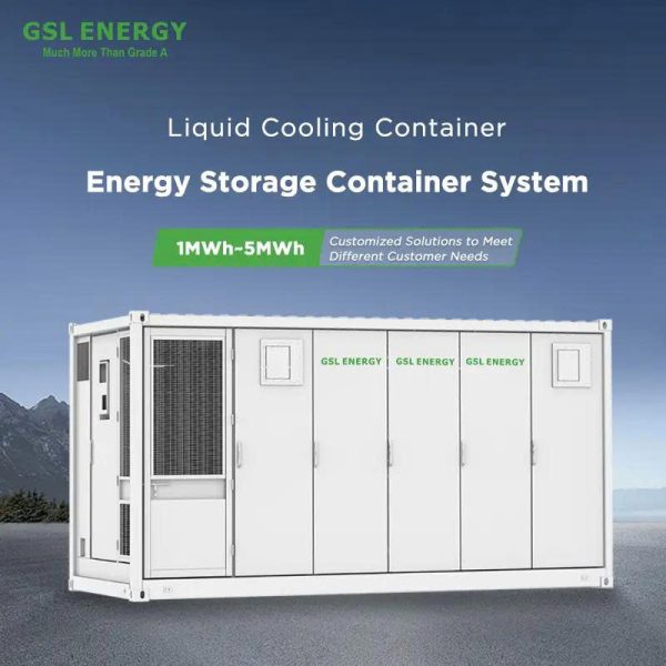 Hệ thống lưu trữ năng lượng dạng container BESS làm mát bằng chất lỏng, công suất 1MWh-5MWh.